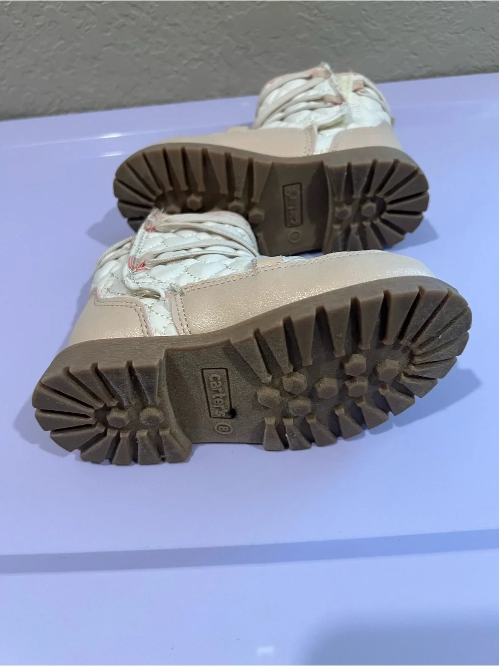 Carter's Quilted Light Pink Kids Winter Boots